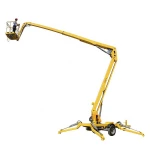 Qiyun CE IPAF Qiyun 8- 20m trailer mounted manually boom lift cherry picker lifting towing boom truck