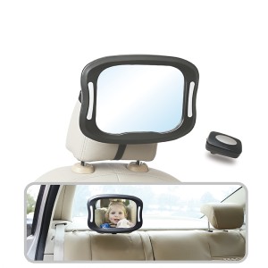 QM02 Crash Tested and Certified Large Size Classic Led Baby Safety Backseat View Mirror
