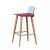 Import Rattan design modern wholesale counter Rattan vintage bar chair acrylic bar stool with metal legs from China