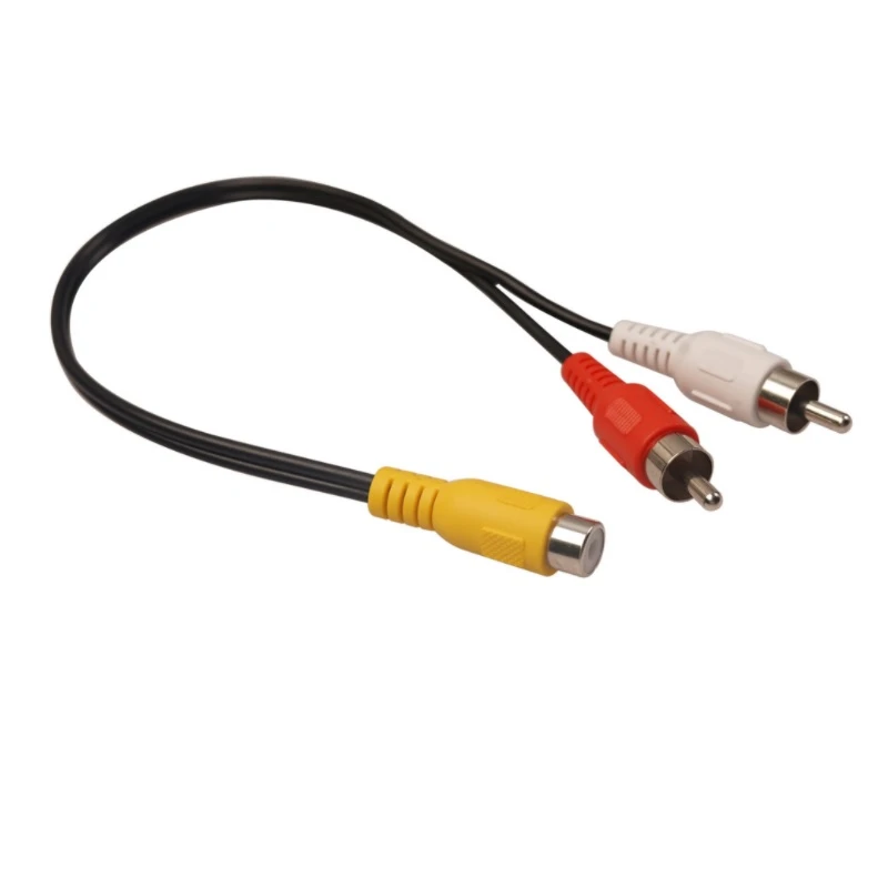 RCA Y Splitter RCA Female to Dual RCA Male Y Splitter Cable 25cm