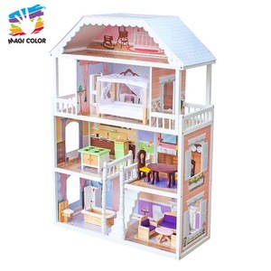 Ready To Ship princess wooden dollhouse toy for toddlers W06A218