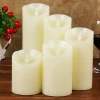 Real wax flameless Ivory color LED Long Lasting Battery Operated Electric Simulation votive realistic fake candles