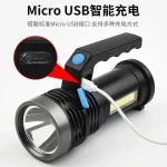 Rechargeable Flashlight Powerful Searchlight USB Rechargeable Lantern