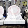 Remarkably Lifelike Life Size stone marble dial sundial compass sculpture