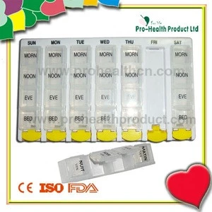 Removable PP Plastic Weekly Pill Storage Case