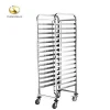 Restaurant Serving equipment 6-16 layers stainless steel hotel room kitchen food service cart / GN PAN Trolley
