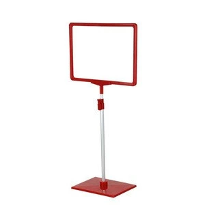 retail plastic advertising poster sign holder board floor display stand