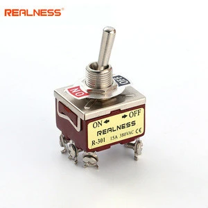 Return ON OFF terminal 15A 380V illuminated tpst 6 way toggle switch