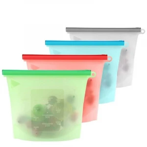 Reusable Silicone Food Storage Bag for Sandwich/Snack/Lunch/Fruit, Leakproof, Dishwasher Safe, Microwave Freezer, Maintain Fresh