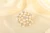 Import rose golden pearl rhinestone flower brooch for wedding dress and invitation card from China