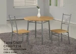 round appearance oak wooden dining table/hotel banquet dining table set