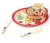 Import Round compartment bamboo fiber kids dinner set of 5 from China
