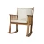 Rowan wood solid wood frame high resilience sponge linen fabric environmental protection paint chaise lounge chair