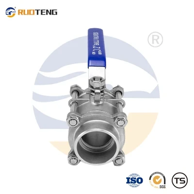 [Ruoteng] Manufacture Industrial 1/4" to 4" Weld Ss Ball Valve for Mainline Clog