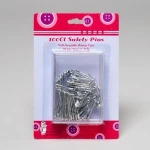 SAFETY PINS 1OOCT IN STORAGE BOX 50SM/25MED/25LG BLISTER CARDED #G20238N
