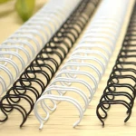 SAITAO 100 Pcs 34-Loop 3:1/2:1 Pitch Metal Book Binding Wire Black Office Double Loop Wire Binding Spines
