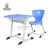 Import school furniture factory blue PP metal  school desk for sale from China