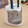 School supplier automatic double holes battery operated electric pencil sharpener