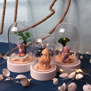 Sea Watch Series beach mermaid lamp with plastic cover for indoor decoration