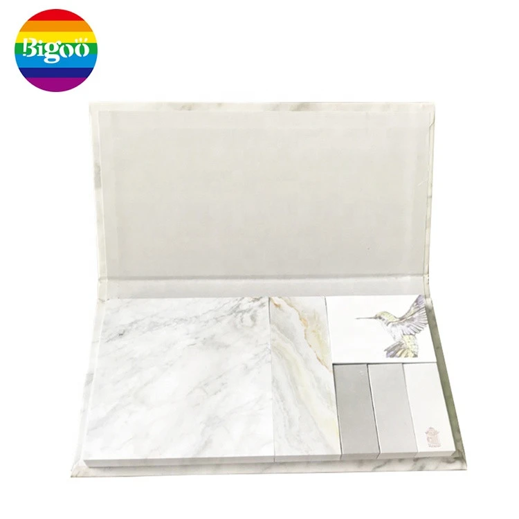 Set of stationery with sticky notes gift box packing assorted size for promotional or gift