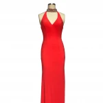 Sexy new tuxedo party neckline beaded collar tuxedo slit slim fishtail tuxedo belt fashtail skirt