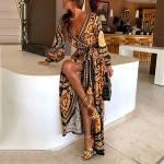 Sexy Shiny Satin High Slit Spaghetti Strap Dresses Women Party Evening Dresses