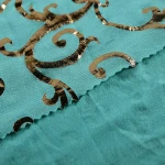 Shaoxing viscose elastic single jersey gilding fabric