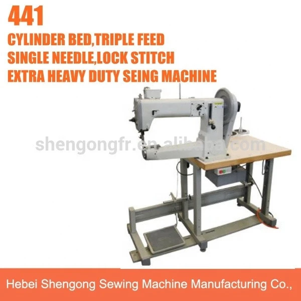 SHENPENG 441 single needle heavy duty cylinder bed industrial sewing machine