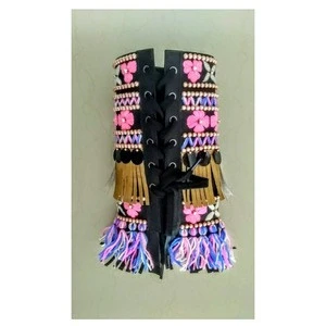 Shoe Cuffs - 27 cms High - Embroidered on Faux Leather