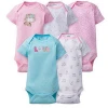 Short sleeve pure cotton baby outfit set 5pcs triangle baby romper