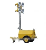 Silent Mobile Lighting Tower With 2.8kw Diesel Generator