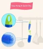 Silicone Baby Bottle Cleaning Brush with Nipple Cleaner & Straw Brush, 360 Rotating Long Handle, Perfect for Milk Bottle