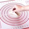 Silicone Pastry Mat Non Stick with Measurements Dough Rolling Mat Pie Crust Mat For Pizza and Cookies