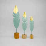 Simple Feather Creative Metal Craft Modern Wedding Party Room Home Decoration