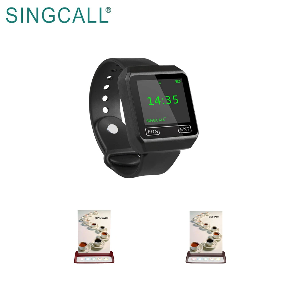 SINGCALL  long range equipment wrist pager wireless table number service