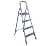 Single aluminum telescopic ladder with firm design 8 step ladders