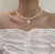 Import Single Strand Imitation Pearl Love Pendant Metal Necklace Baroque Palace Style Heart Open Exquisite Choker Clavicle Necklace from China