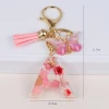 Singoli Acrylic Real Daisy Initial 26 Letter Keychain Made with Epoxy Resin Dried Flowers Purse Charm Backpack Accessory