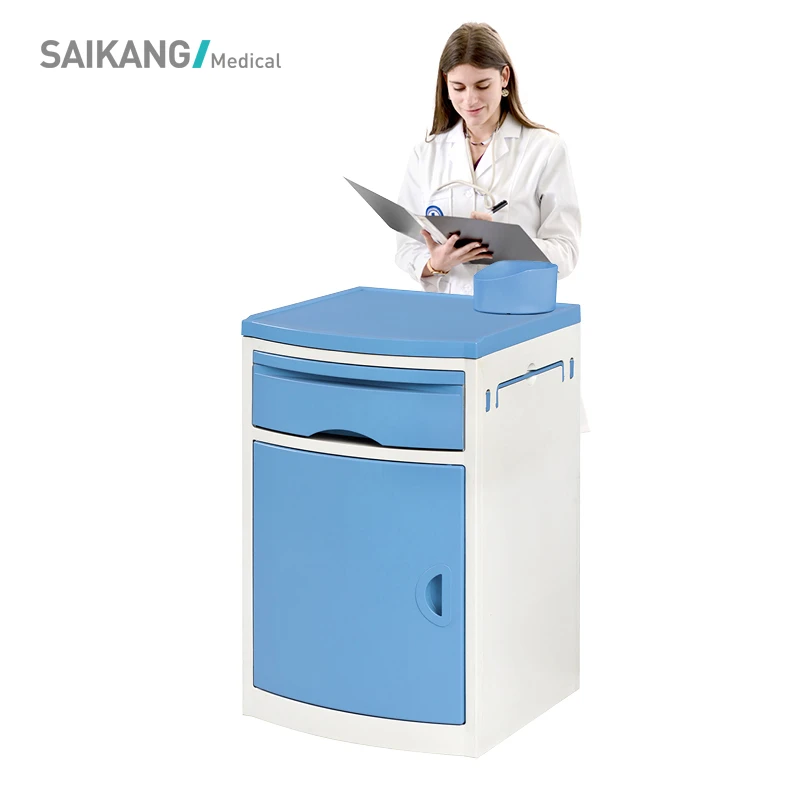 SKS002-1 Factory ABS Plastic Medical Storage Locker Furniture Hospital Bedside Cabinet Manufacturers