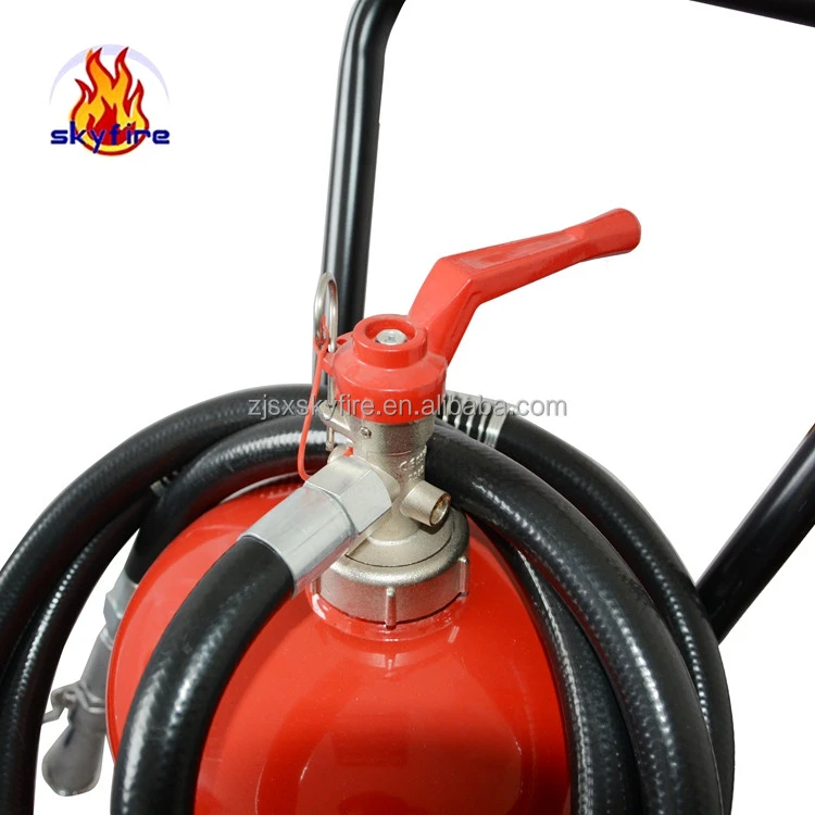 Skyfire brands fire stop heavy weight trolley 25kg abc dry powder fire extinguisher