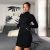 Import Slim Fitting High Collar Long Sleeve Dress Womens Autumn Pencil  Dress Solid Color Casual Dress Women from China
