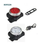 Small 3 LED Bike Lights Front Headlight Rechargeable Waterproof LED Rear Bicycle Light Aluminum Handlebar bike light