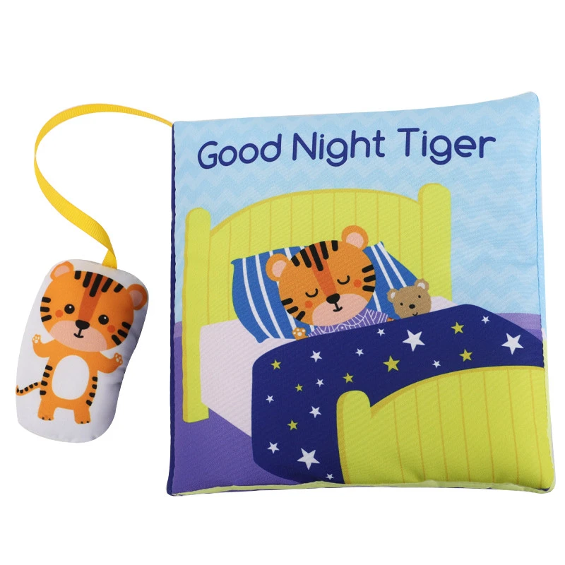Soft educational quiet book cloth book baby cloth book with tiger design
