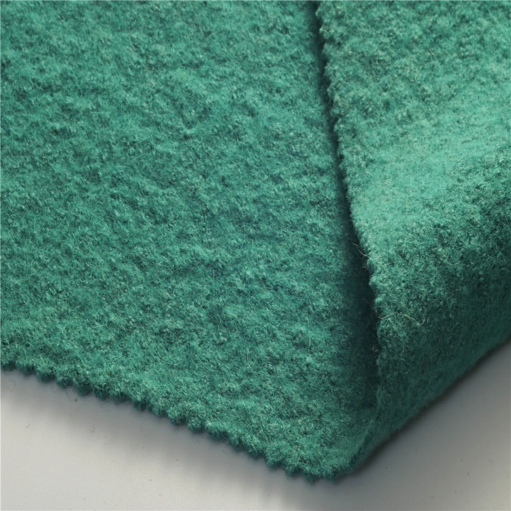 soft polyester fleece fabric for coats knitted blended fabric high quality wool blend tweed fabric