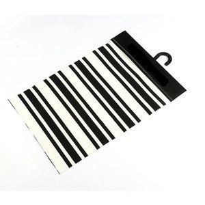 Soft polyester rayon black and white stripes stretch 4x2 knit rib fabric
