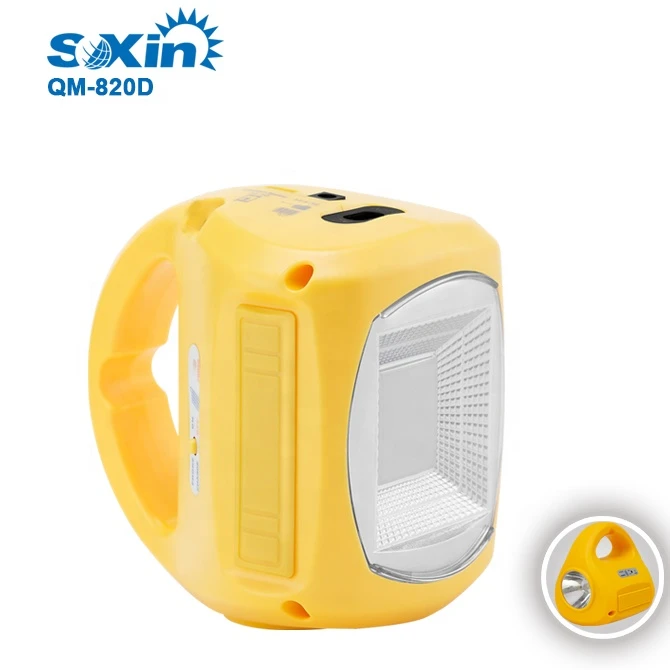 solar smd led searching light emergency light torch with fm radio