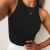 Sports and leisure short sleeveless top women 2021 summer new tight-fitting racer vest