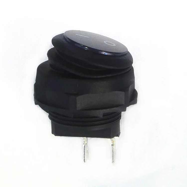 spst rocker switch waterproof 2 pin 6a 250vac electrical rocker switch on off ce panel round 20.2mm for lamp boat rocker switch