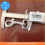 Square Ring Stainless Steel Rotatable Lobster Clasp For Key Chain Jewelry Making