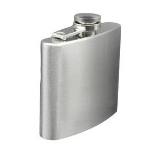 Stainless Steel Aluminum Hip Flask For Storing Whiskey Brandy 1-18 oz Silver